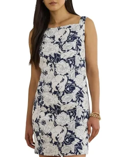 Lauren Ralph Lauren Floral Linen Sleeveless Dress Women's