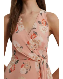 Lauren Ralph Lauren Floral Ruffle-Trim Georgette Gown Women's