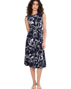 Lauren Ralph Lauren Floral Twist-Front Jersey Dress Women's