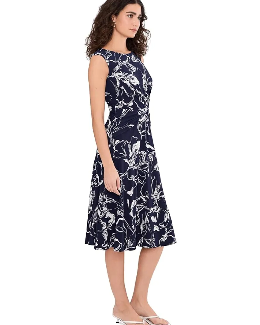 Lauren Ralph Lauren Floral Twist-Front Jersey Dress Women's