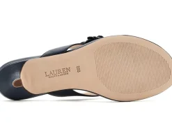 Lauren Ralph Lauren Francesca Floral-Trim Nappa Sandals Women's