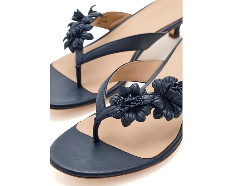 Lauren Ralph Lauren Francesca Floral-Trim Nappa Sandals Women's