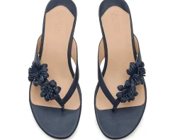 Lauren Ralph Lauren Francesca Floral-Trim Nappa Sandals Women's