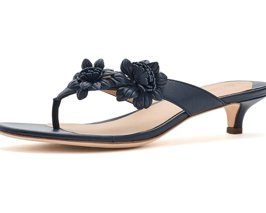 Lauren Ralph Lauren Francesca Floral-Trim Nappa Sandals Women's