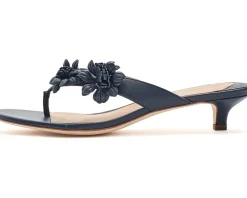 Lauren Ralph Lauren Francesca Floral-Trim Nappa Sandals Women's