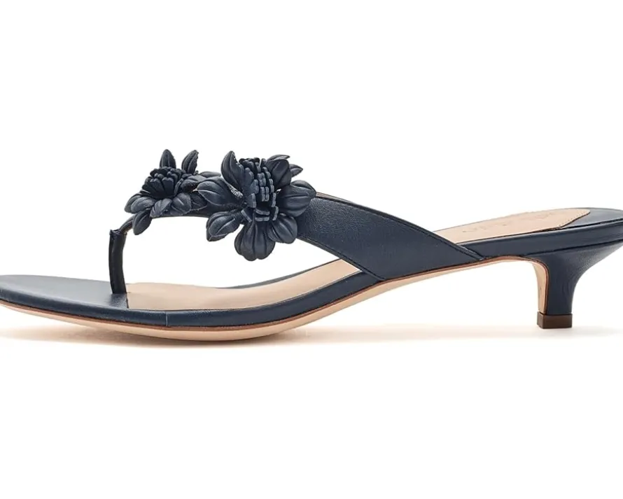 Lauren Ralph Lauren Francesca Floral-Trim Nappa Sandals Women's