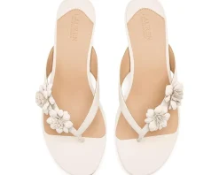 Lauren Ralph Lauren Francesca Floral-Trim Nappa Sandals Women's