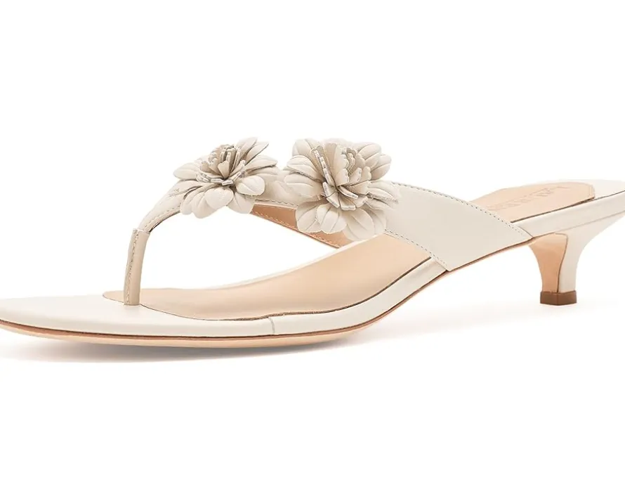 Lauren Ralph Lauren Francesca Floral-Trim Nappa Sandals Women's