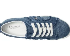 Lauren Ralph Lauren Janson Frayed Denim Sneakers Women's