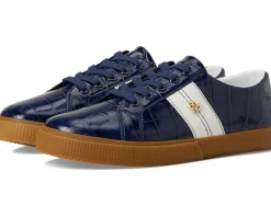 Lauren Ralph Lauren Janson II Croc-Embossed Leather Sneakers Women's