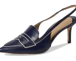 Lauren Ralph Lauren Khloe Two-Tone Slingback Loafer Pumps Women's