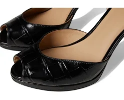 Lauren Ralph Lauren Kyla Crocodile-Embossed Leather Sandals Women's