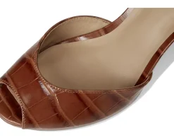 Lauren Ralph Lauren Kyla Crocodile-Embossed Leather Sandals Women's