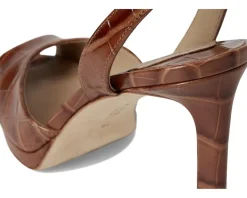 Lauren Ralph Lauren Kyla Crocodile-Embossed Leather Sandals Women's
