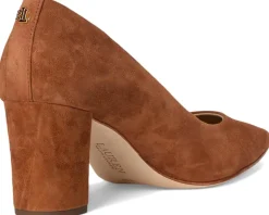 Lauren Ralph Lauren Lanette Suede Block-Heel Pumps Women's