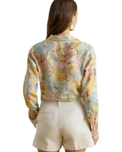 Lauren Ralph Lauren Linen Roll-Tab Sleeve Tunic Women's