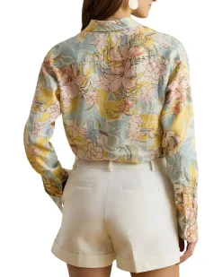 Lauren Ralph Lauren Linen Roll-Tab Sleeve Tunic Women's