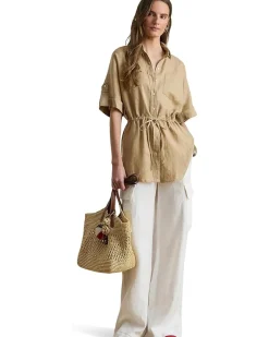 Lauren Ralph Lauren Linen Roll-Tab Sleeve Tunic Women's