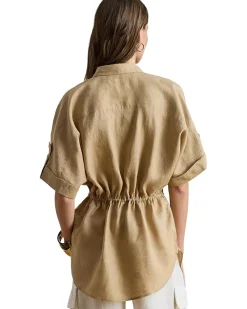 Lauren Ralph Lauren Linen Roll-Tab Sleeve Tunic Women's