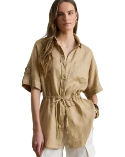 Lauren Ralph Lauren Linen Roll-Tab Sleeve Tunic Women's