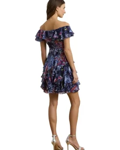 Lauren Ralph Lauren Print Off-The-Shoulder Cocktail Dress Women's