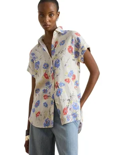 Lauren Ralph Lauren Relaxed Fit Floral Short-Sleeve Shirt Women's