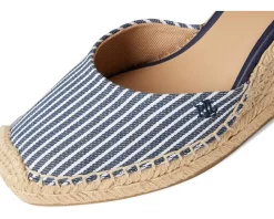 Lauren Ralph Lauren Robby Striped Canvas & Jute Espadrille Women's