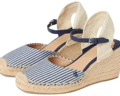 Lauren Ralph Lauren Robby Striped Canvas & Jute Espadrille Women's
