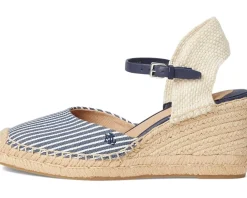 Lauren Ralph Lauren Robby Striped Canvas & Jute Espadrille Women's