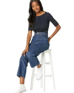 Lauren Ralph Lauren Stretch Cotton Boatneck Top Women's