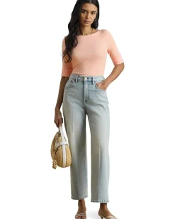 Lauren Ralph Lauren Stretch Cotton Boatneck Top Women's