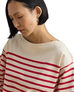 Lauren Ralph Lauren Striped Jersey Boatneck Top Women's