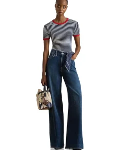 Lauren Ralph Lauren Striped Stretch Cotton Tee Women's