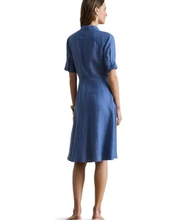 Lauren Ralph Lauren Tie-Front Linen Shirtdress Women's