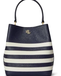Lauren Ralph Lauren Two-tone Leather Small Reese Bucket Bag