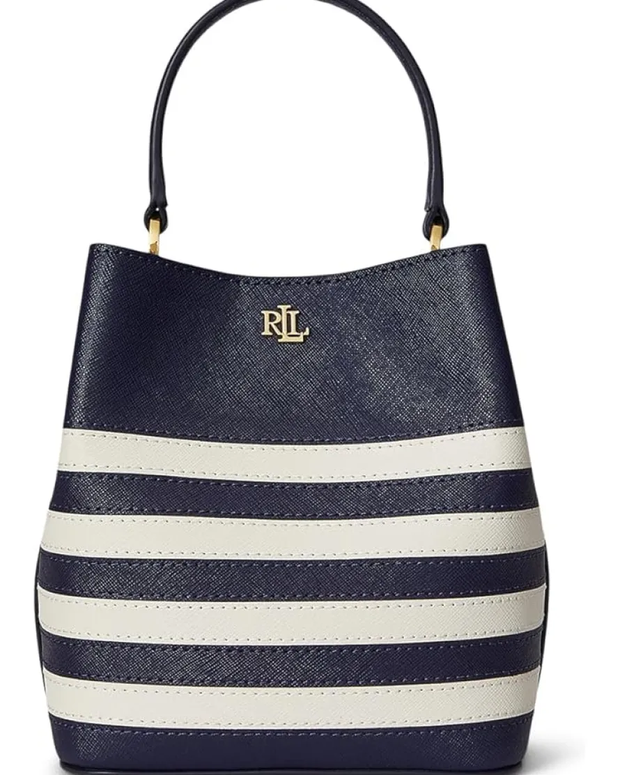 Lauren Ralph Lauren Two-tone Leather Small Reese Bucket Bag