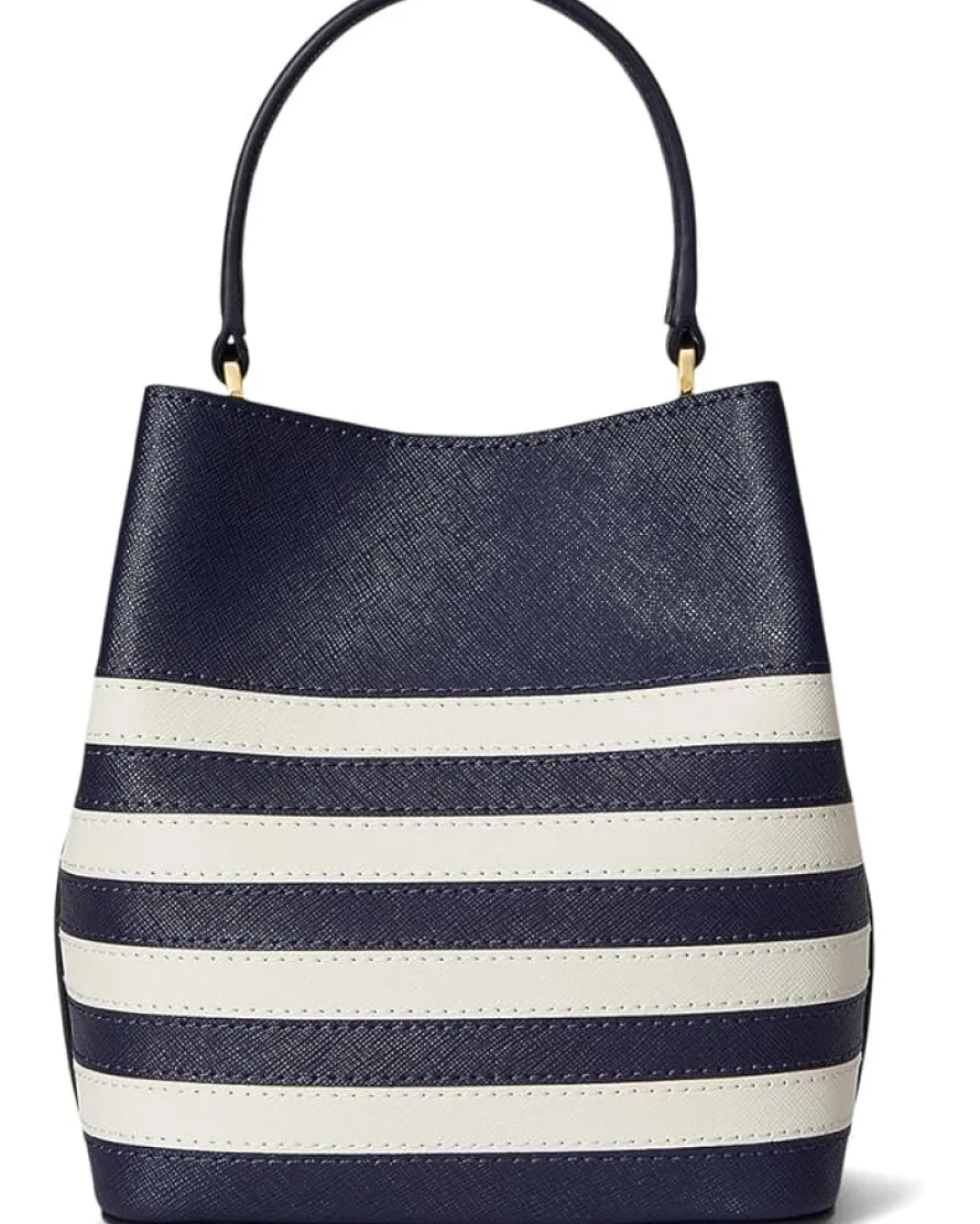 Lauren Ralph Lauren Two-tone Leather Small Reese Bucket Bag