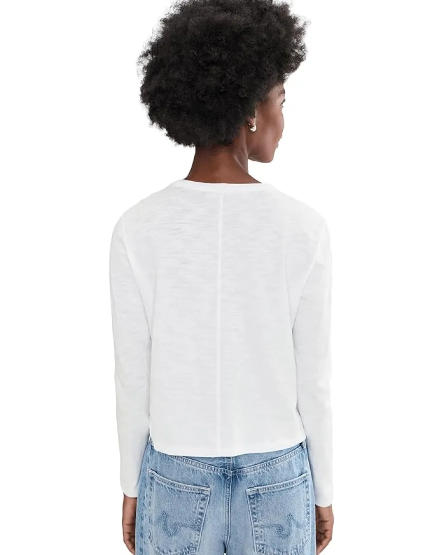 Lilla P Long Sleeve Cropped Boyfriend Women's