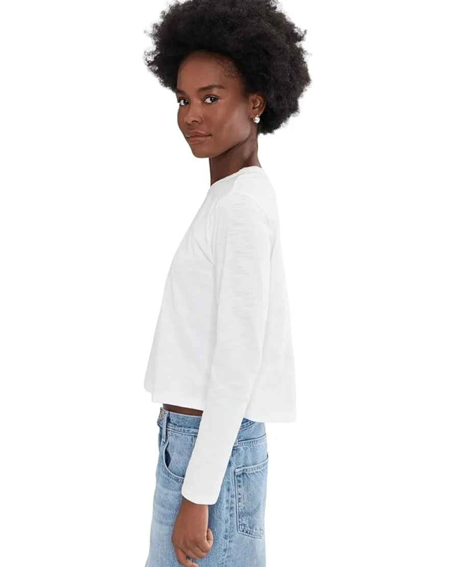 Lilla P Long Sleeve Cropped Boyfriend Women's
