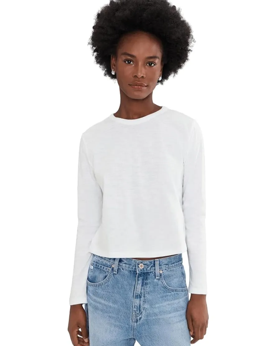 Lilla P Long Sleeve Cropped Boyfriend Women's