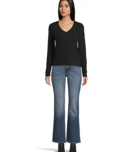 Lilla P Long Sleeve Self Trim V-neck Women's