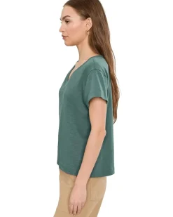 Lilla P Relaxed Short Sleeve V-Neck Tee Women's