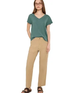 Lilla P Relaxed Short Sleeve V-Neck Tee Women's