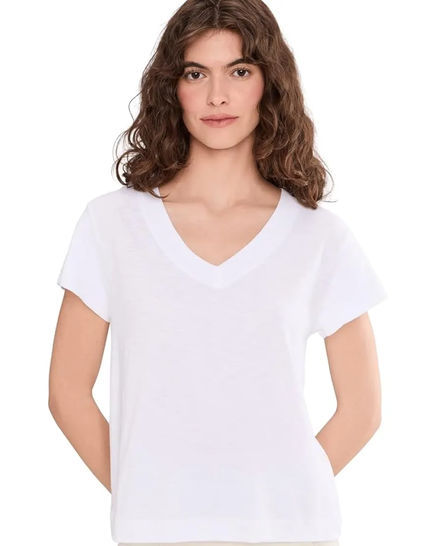 Lilla P Relaxed Short Sleeve V-Neck Tee Women's