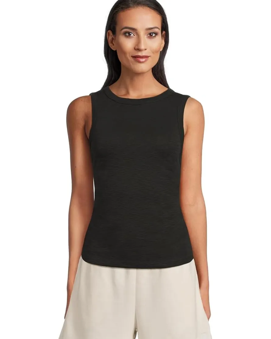 Lilla P Rib Slub Side Pleat Tank Women's