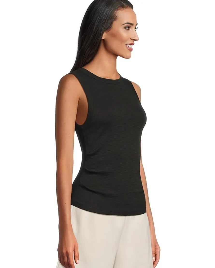 Lilla P Rib Slub Side Pleat Tank Women's
