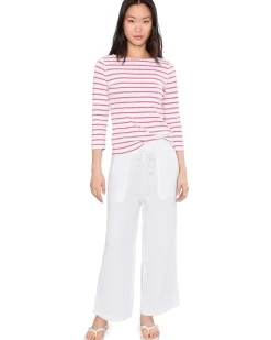 Lilla P Rib Stripe 3/4 Boatneck Women's
