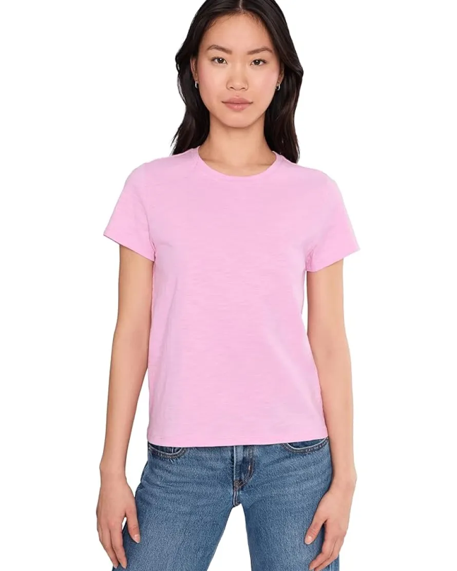Lilla P Short Sleeve Back Seam Crew Neck Women's