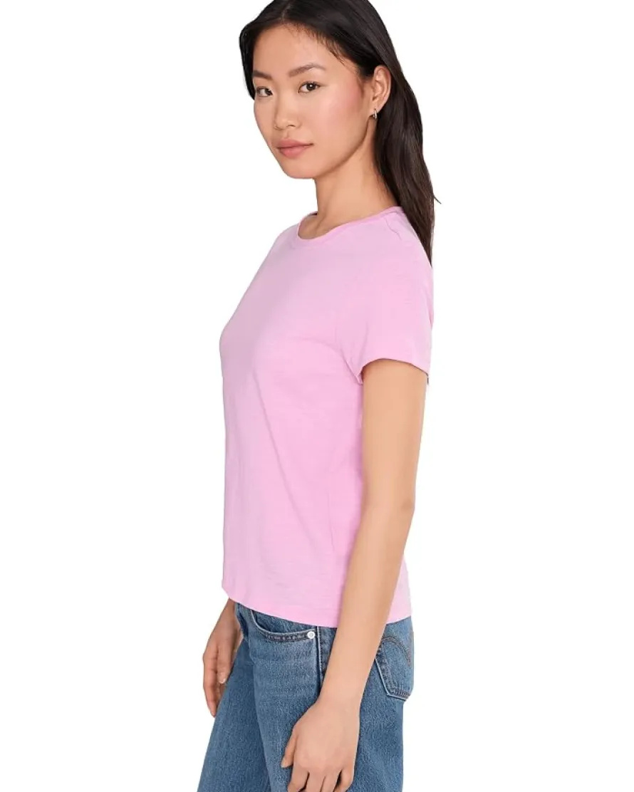 Lilla P Short Sleeve Back Seam Crew Neck Women's