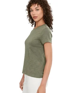 Lilla P Short Sleeve Back Seam Crew Neck Women's